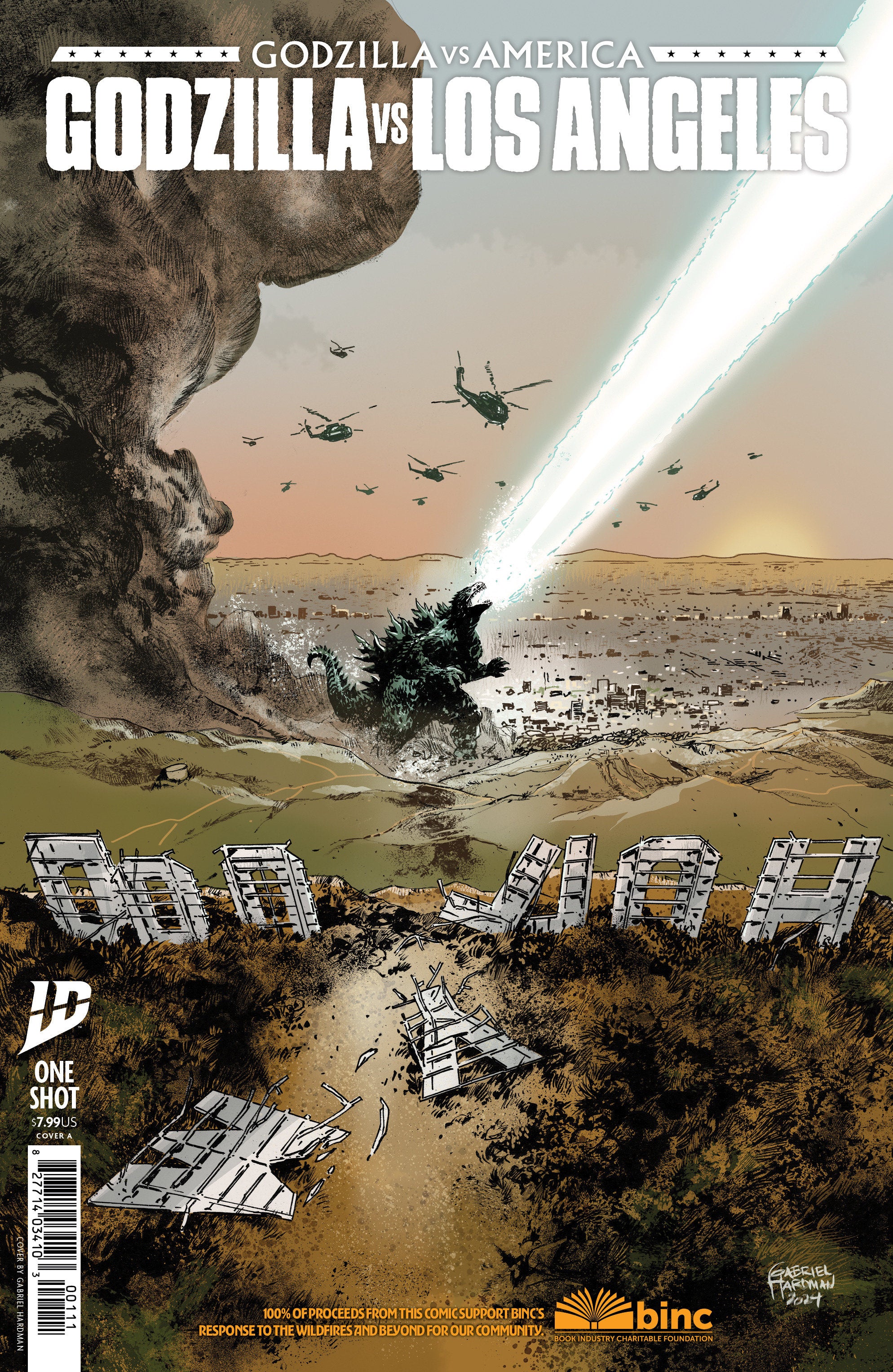 Godzilla vs. America: Los Angeles Cover A (Hardman) | Dragon's Lair Comics and Fantasy Houston TX