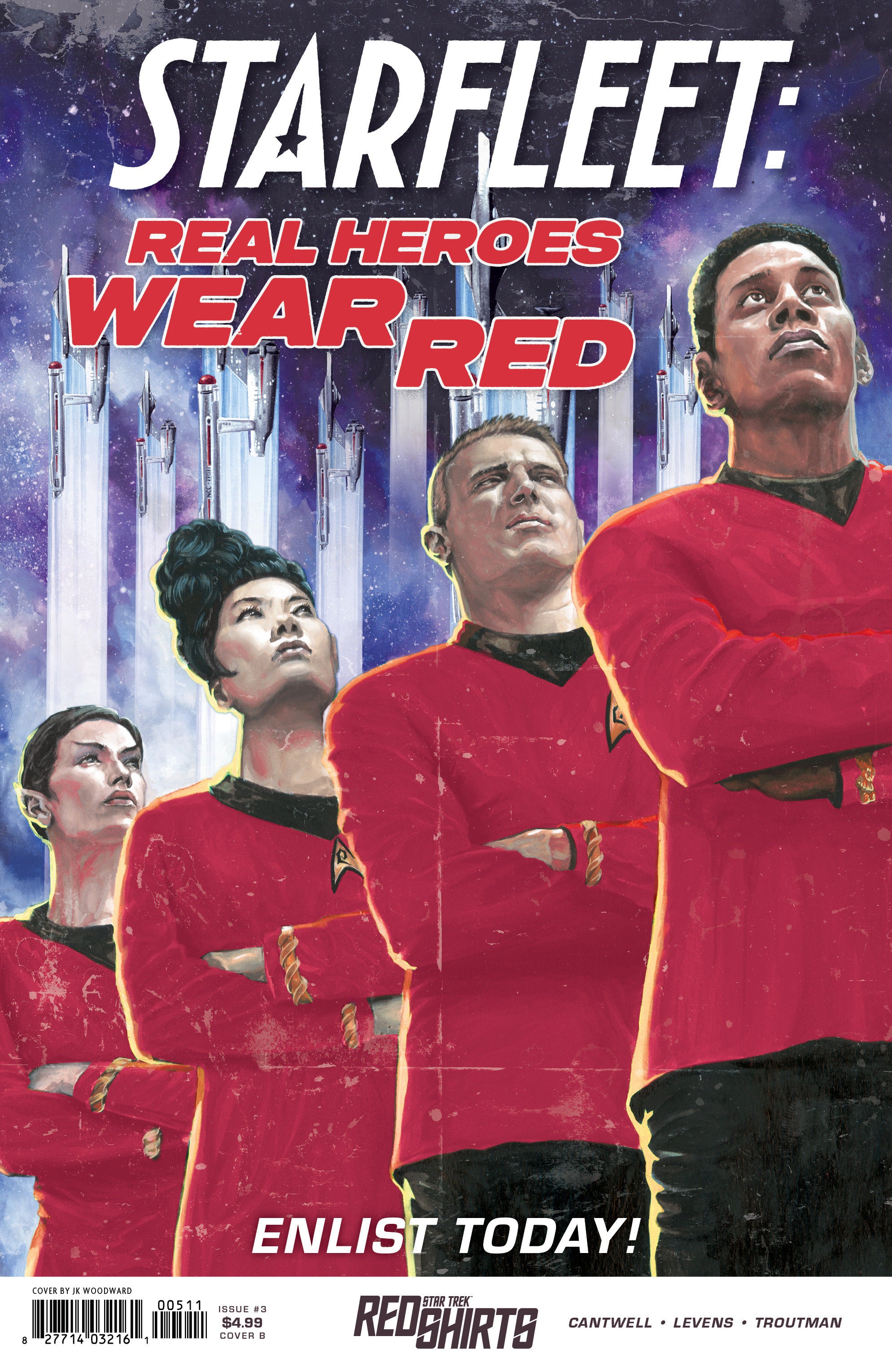 Star Trek: Red Shirts #3 Variant B (Woodward Federation Recruitment) | Dragon's Lair Comics and Fantasy Houston TX