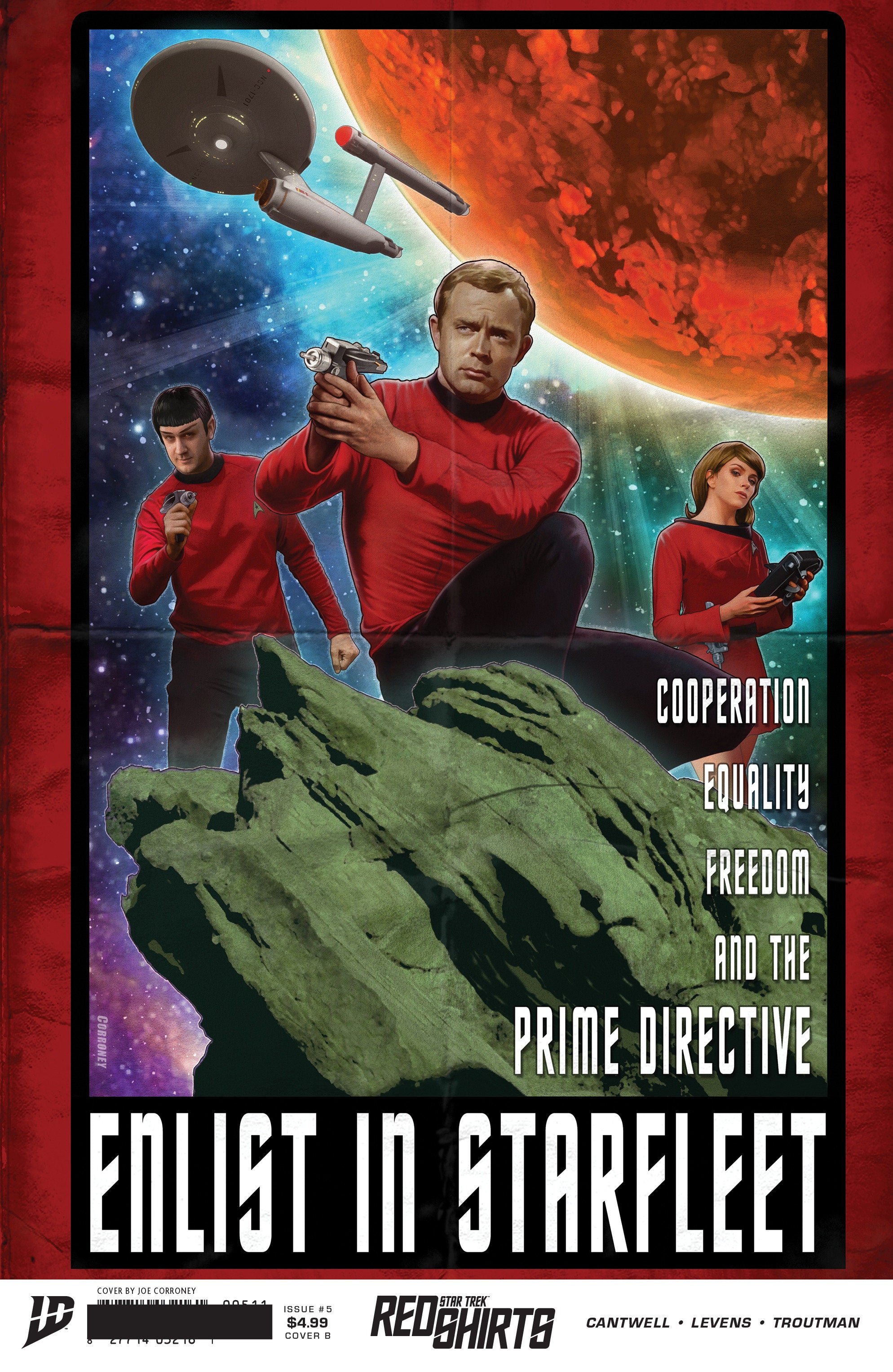 Star Trek: Red Shirts #5 Variant B (Corroney Federation Recruitment) | Dragon's Lair Comics and Fantasy Houston TX