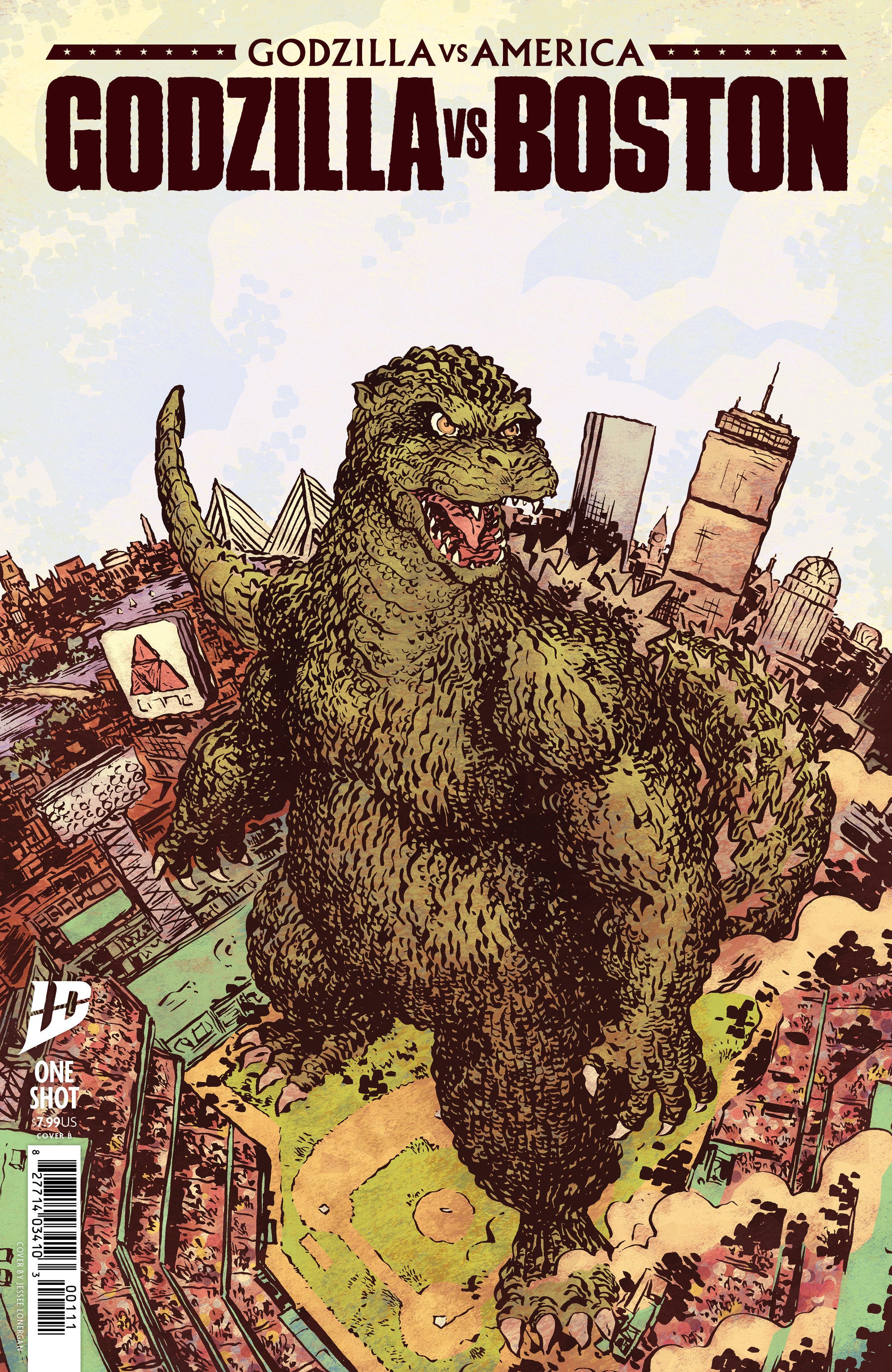 Godzilla vs. America: Boston Variant B (Lonergan) | Dragon's Lair Comics and Fantasy Houston TX