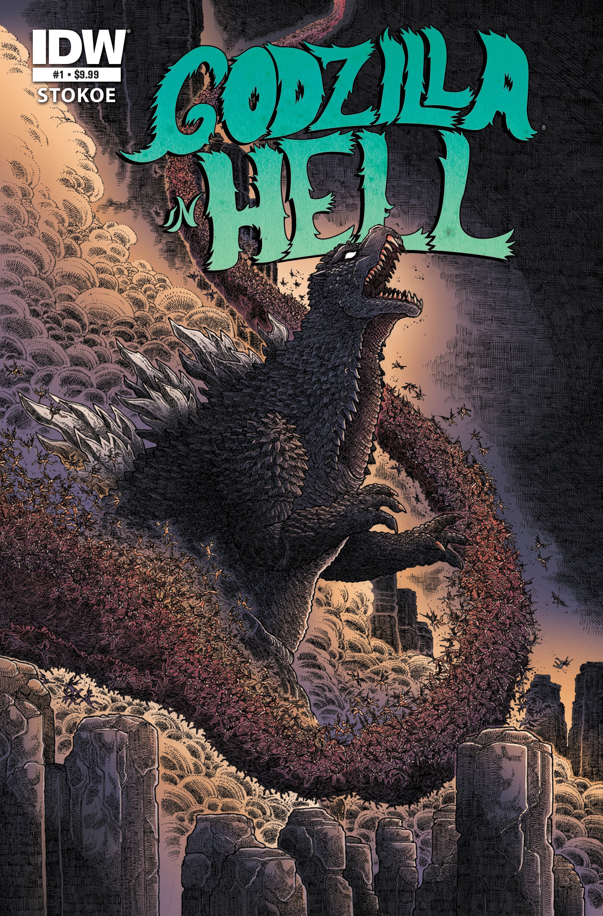 Godzilla 70th Anniversary Foil Classics: Godzilla In Hell #1 Cover A (Stokoe) | Dragon's Lair Comics and Fantasy Houston TX