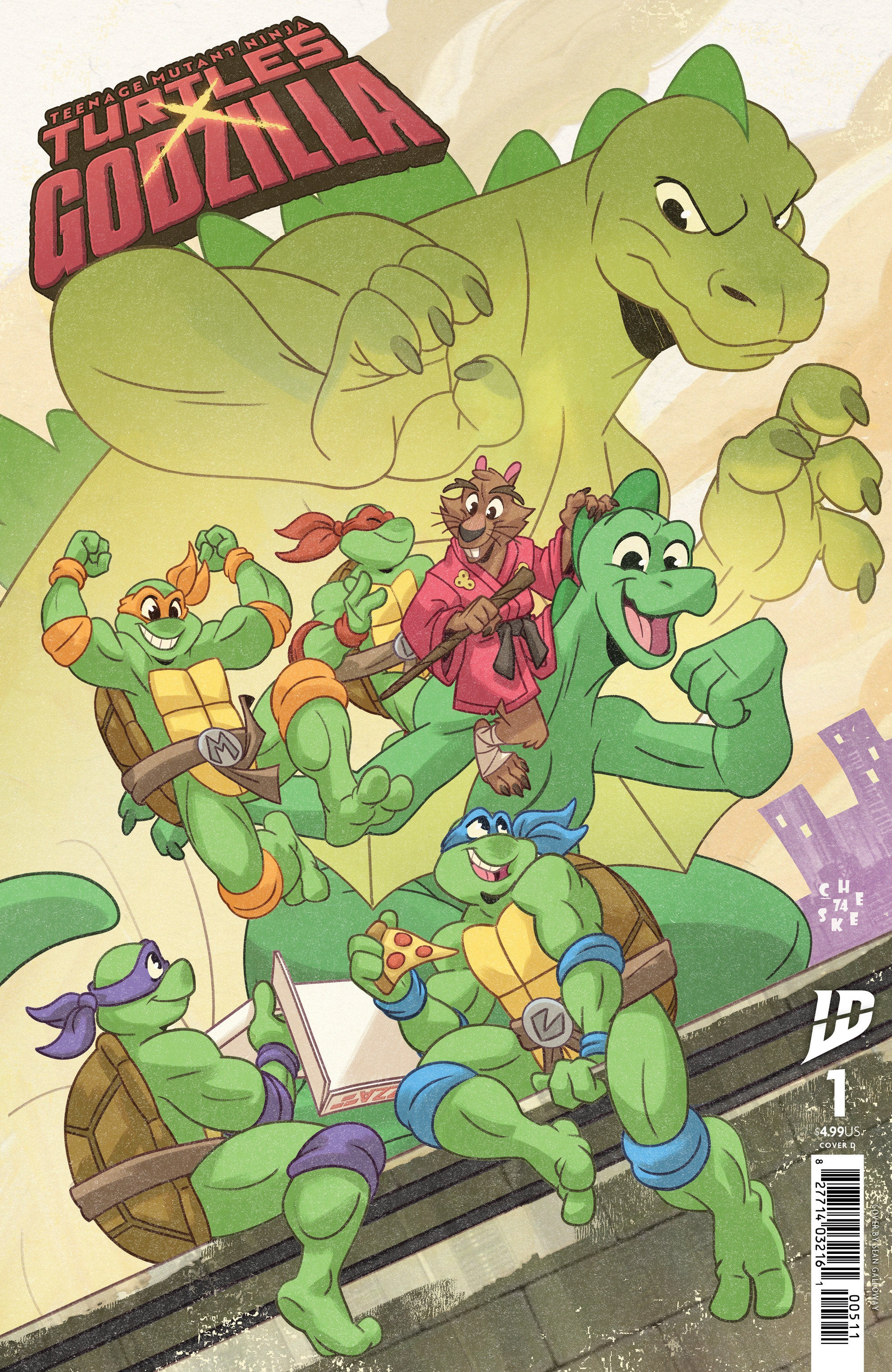 Teenage Mutant Ninja Turtles X Godzilla #1 Variant D (Galloway) | Dragon's Lair Comics and Fantasy Houston TX