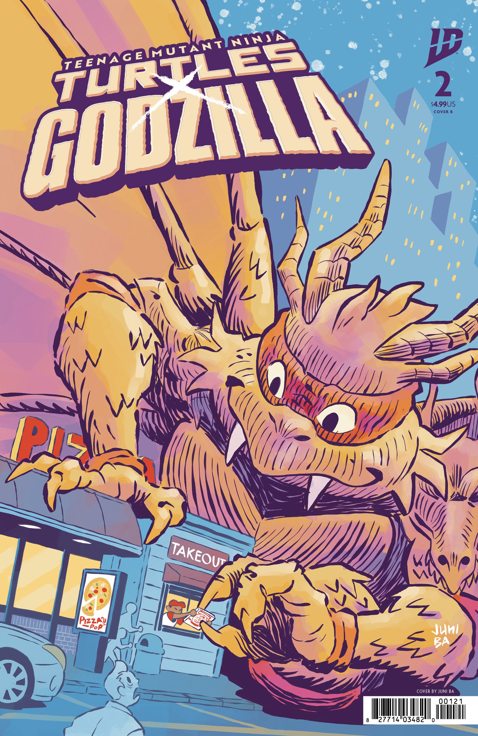 Teenage Mutant Ninja Turtles X Godzilla #2 Variant B (Ba) | Dragon's Lair Comics and Fantasy Houston TX