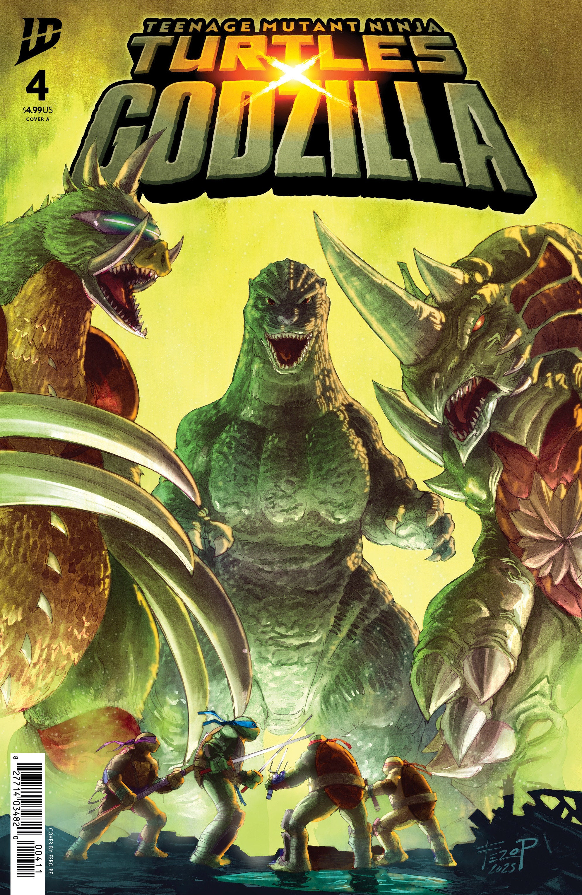 Teenage Mutant Ninja Turtles X Godzilla #4 Cover A (Pe) | Odin's Place
