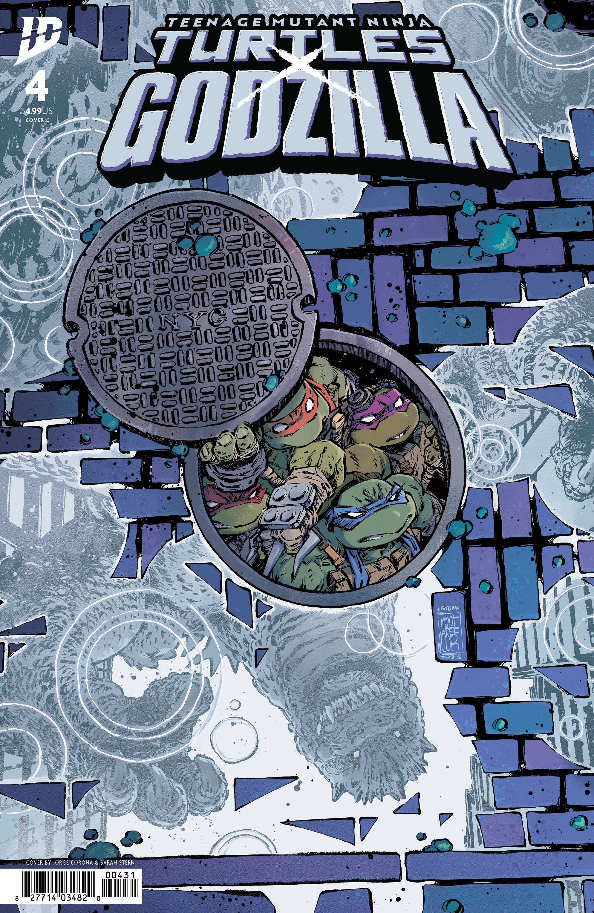 Teenage Mutant Ninja Turtles X Godzilla #4 Variant C (Corona) | Odin's Place