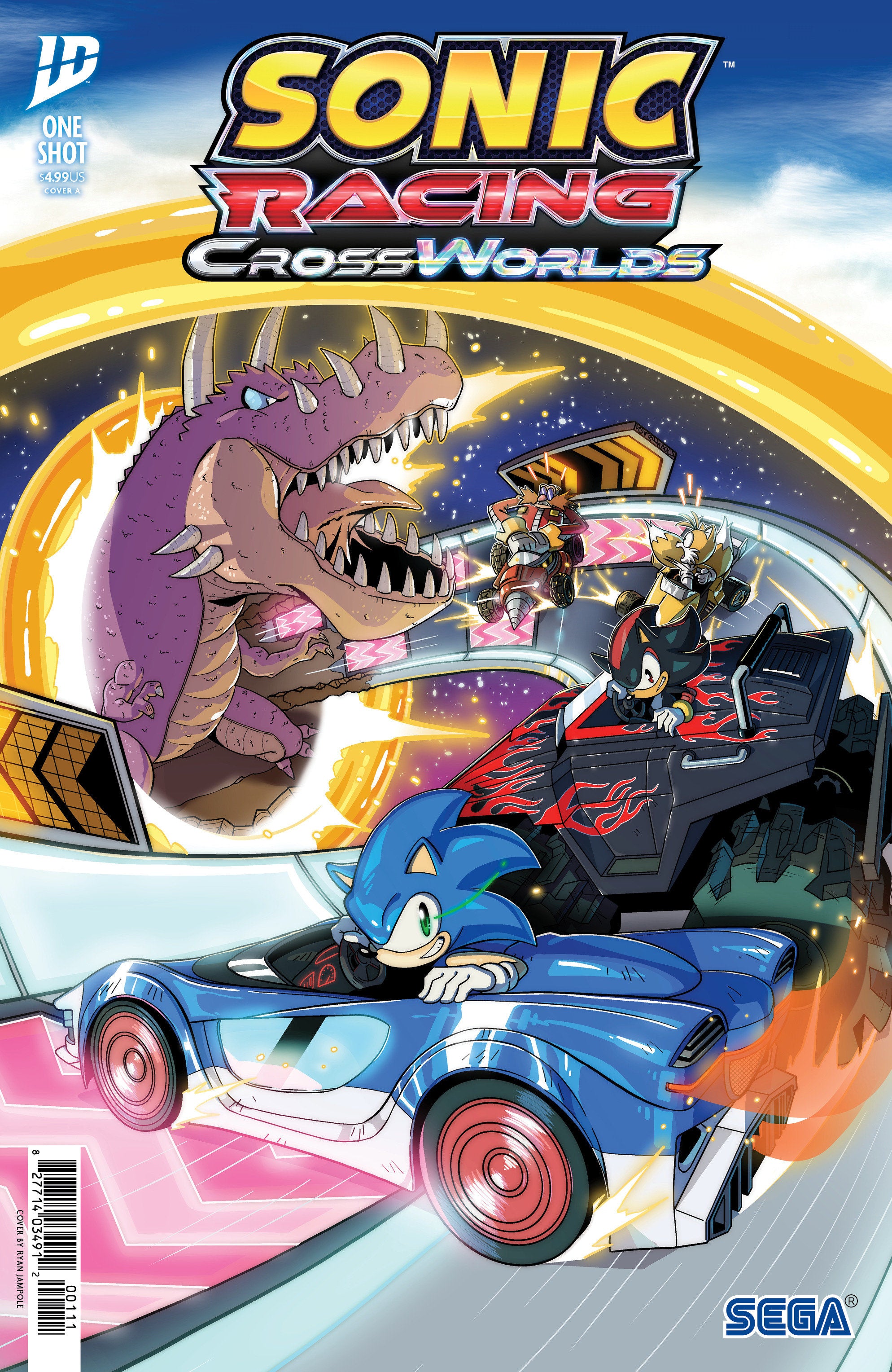 Sonic The Hedgehog: Sonic Racing Cross Worlds Cover A (Jampole) | Odin's Place