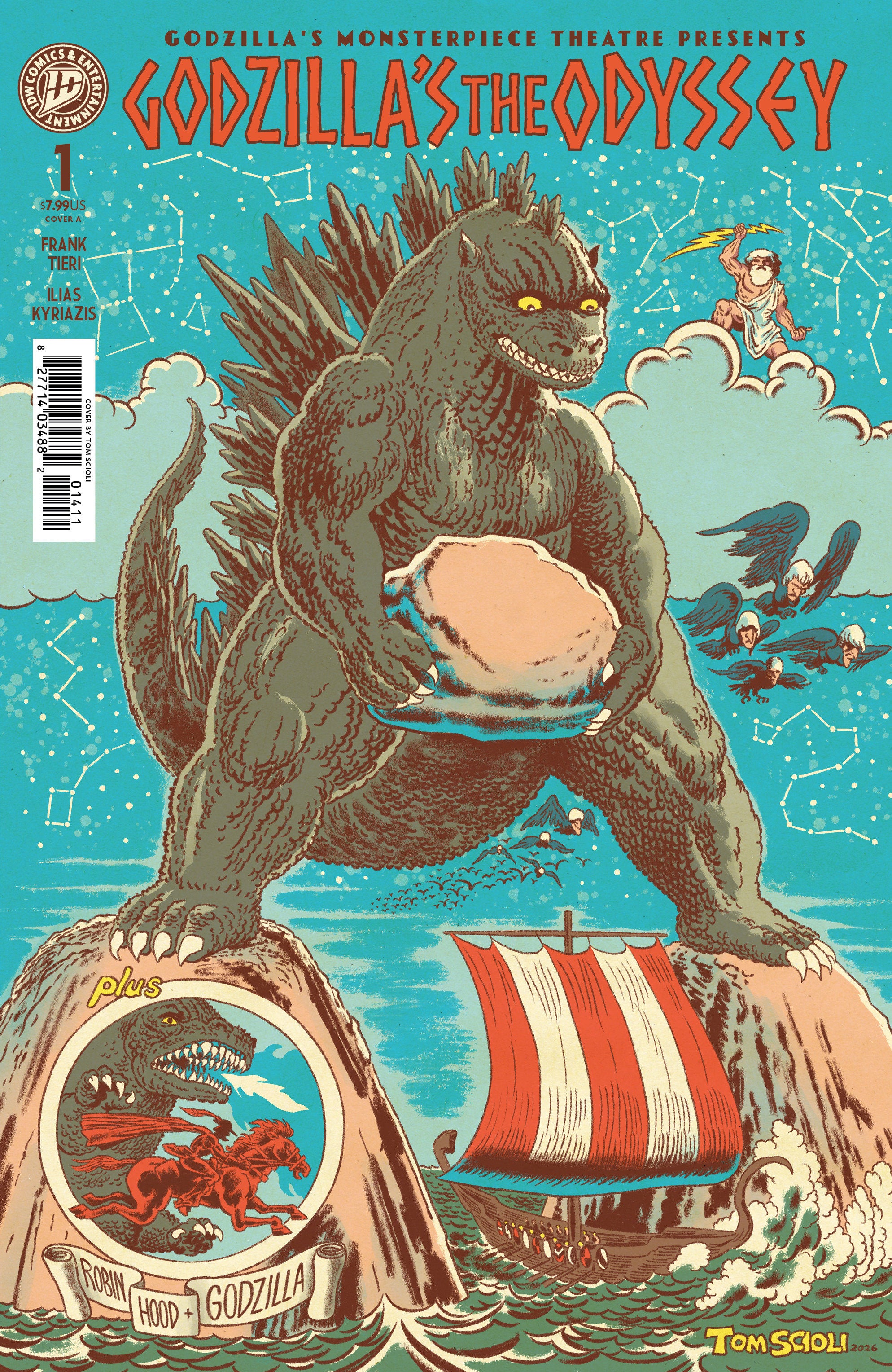Godzilla’s Monsterpiece Theatre Presents: Godzilla’s The Odyssey Cover A (Scioli) | Odin's Place