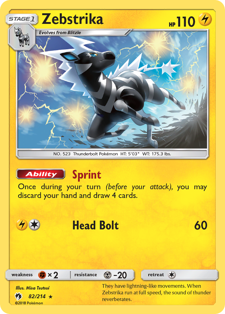 Zebstrika (82/214) (League Promo 3rd Place) [Sun & Moon: Lost Thunder] | Odin's Place
