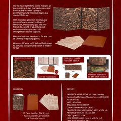 QMDirect 3D Faux-Leather Customizable Game Master Screen (Dm/Gm) | Dragon's Lair Comics and Fantasy Houston TX