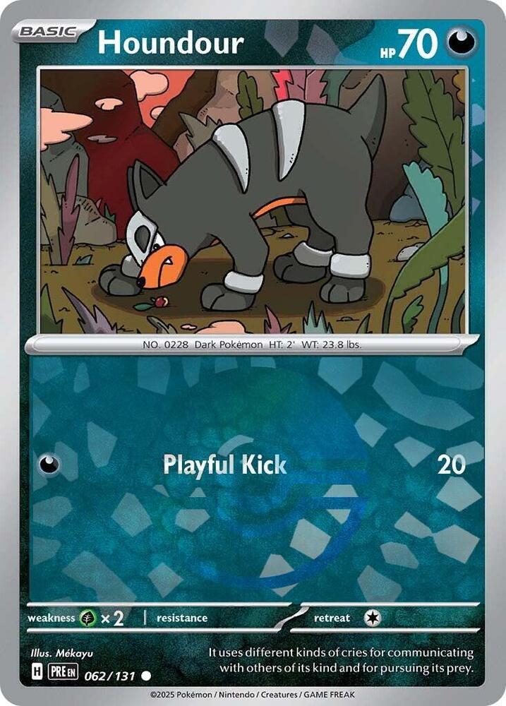 Houndour (062/131) (Poke Ball Pattern) [Scarlet & Violet: Prismatic Evolutions] | Dragon's Lair Comics and Fantasy Houston TX