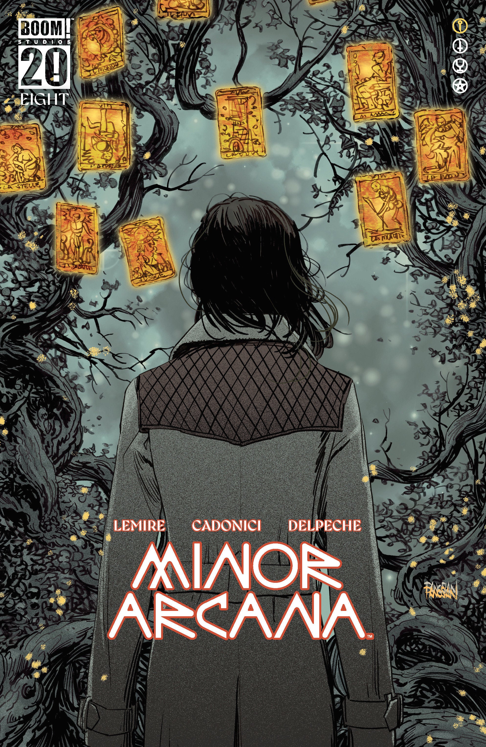 Minor Arcana #8 C Boom 20th Anniversary Variant (Dressed, Panosian) | Dragon's Lair Comics and Fantasy Houston TX
