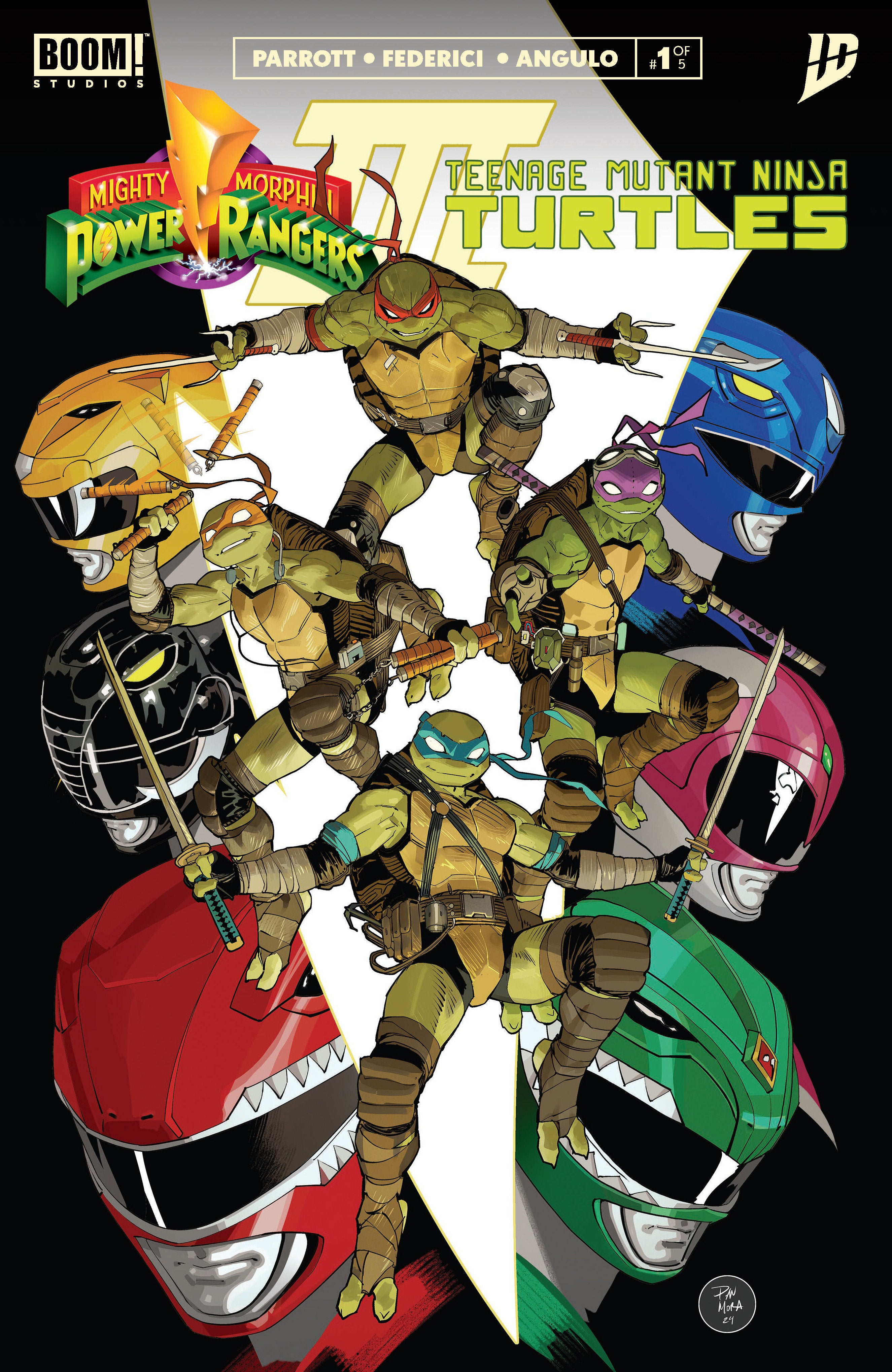 Mighty Morphin Power Rangers/ Teenage Mutant Ninja Turtles III #1 B Variant (Dressed, Mora) | Dragon's Lair Comics and Fantasy Houston TX