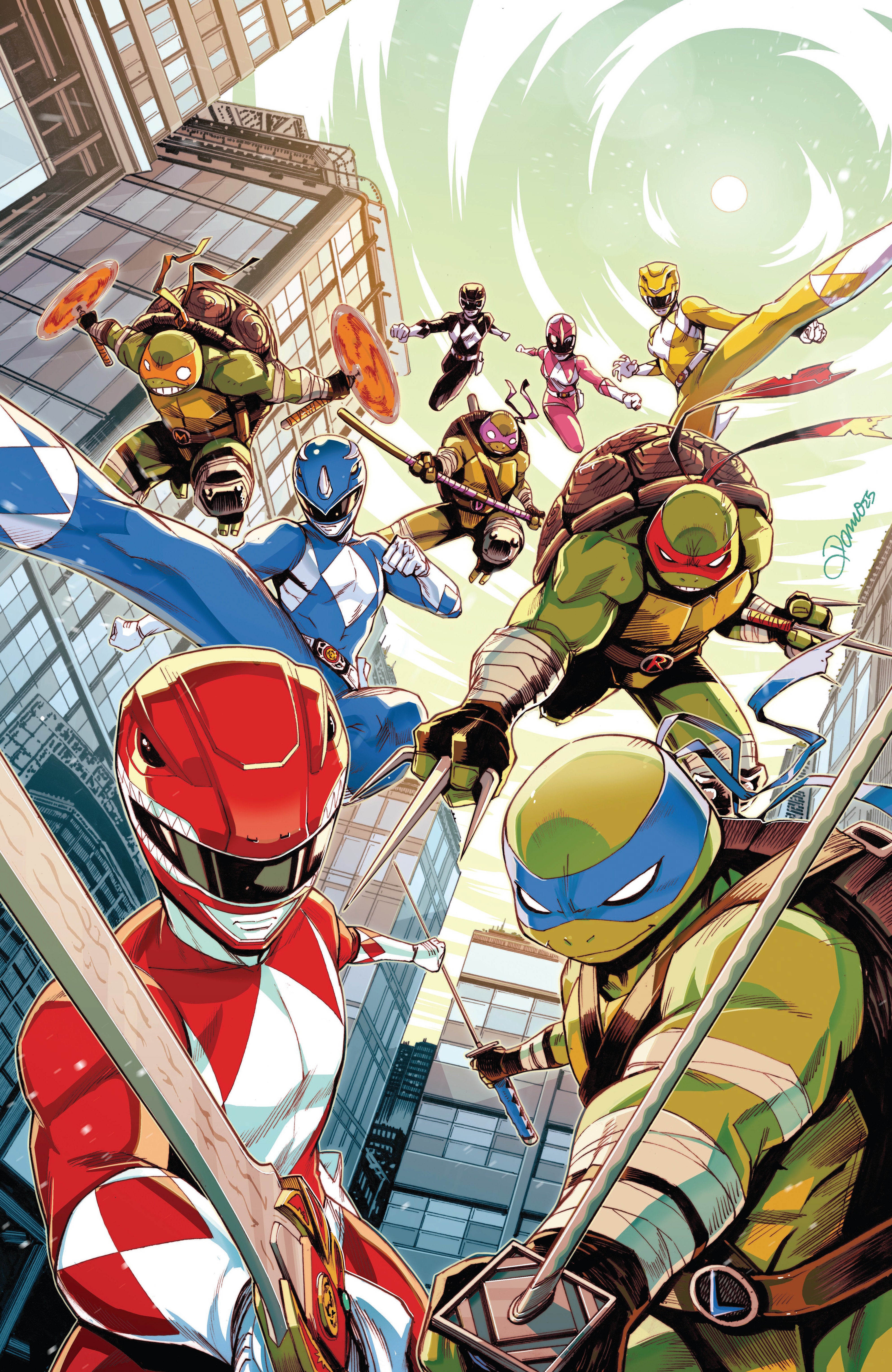 Mighty Morphin Power Rangers/ Teenage Mutant Ninja Turtles III #1 E Variant (Full Art, Foil, Zonno) | Dragon's Lair Comics and Fantasy Houston TX