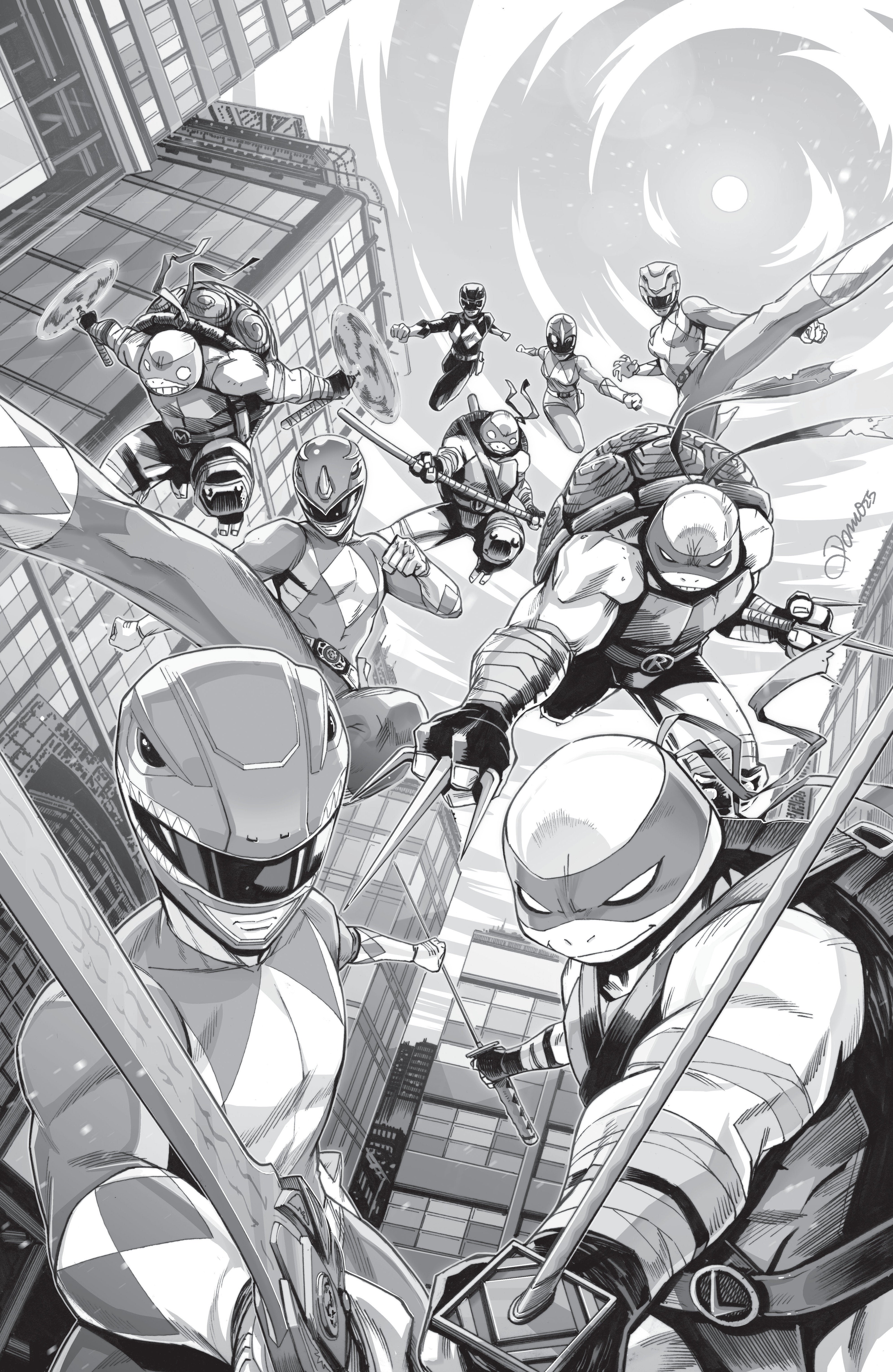 Mighty Morphin Power Rangers/ Teenage Mutant Ninja Turtles III #1 G 1 in 10 Variant Edition (Full Art, Zonno) | Dragon's Lair Comics and Fantasy Houston TX