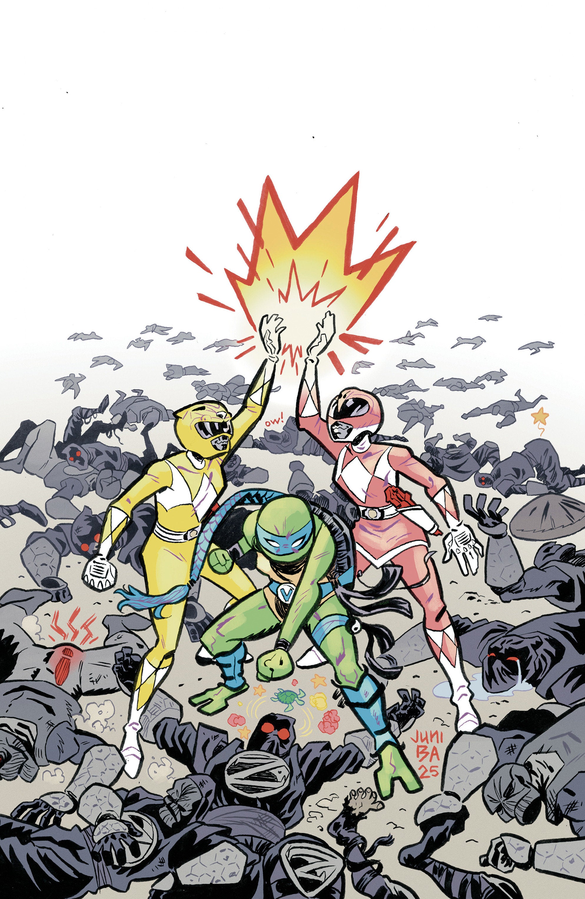 Mighty Morphin Power Rangers/Teenage Mutant Ninja Turtles III #5 J 1:5 Variant Edition (Full Art, Foil, Ba) | Odin's Place