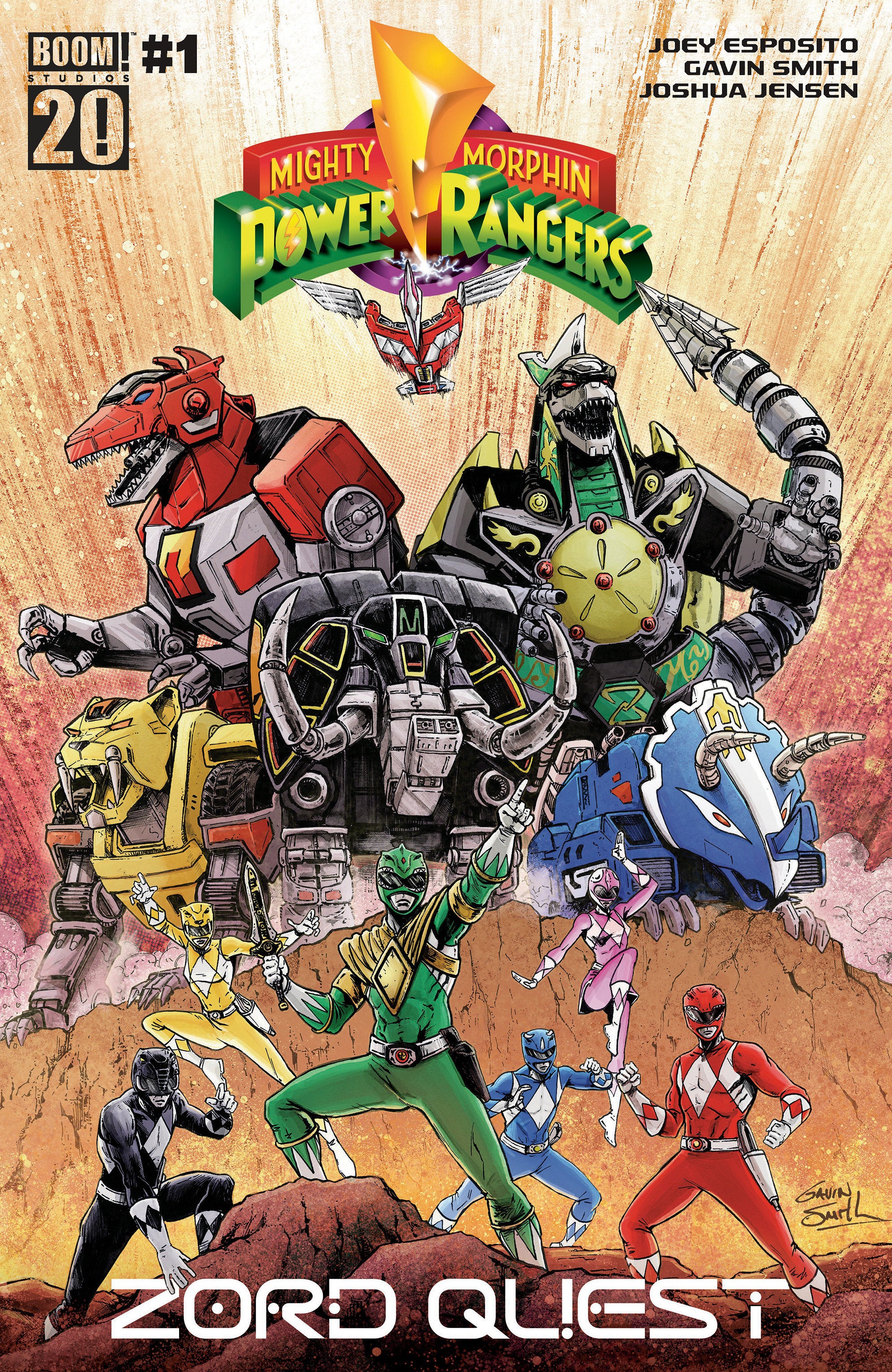Mighty Morphin Power Rangers: Zord Quest #1 A Main (Dressed, Smith) | Odin's Place