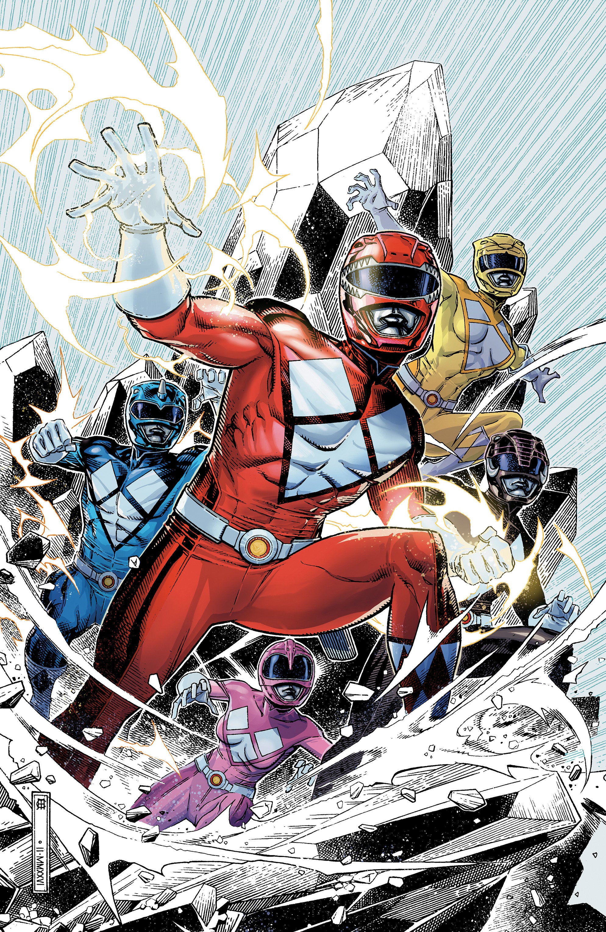 Mighty Morphin Power Rangers (2026) #1 E Foil Variant (Full Art, Foil, Cheung) | Odin's Place