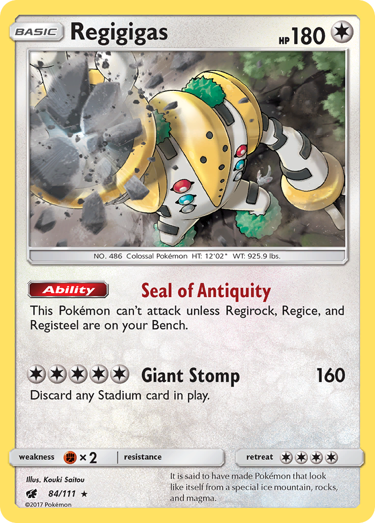 Regigigas (84/111) (League Promo 3rd Place) [Sun & Moon: Crimson Invasion] | Odin's Place