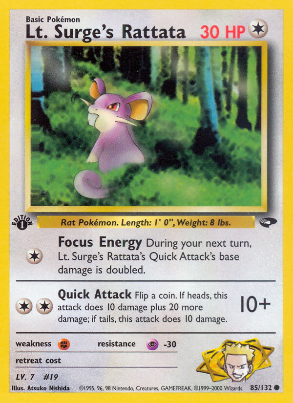 Lt. Surge's Rattata [Trading Card Game Classic] | Odin's Place