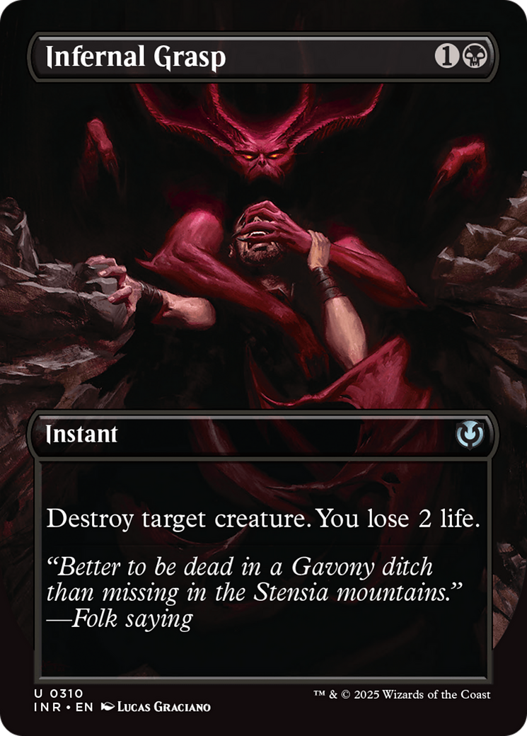 Infernal Grasp (Borderless) [Innistrad Remastered] | Dragon's Lair Comics and Fantasy Houston TX