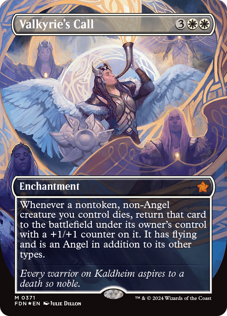 Valkyrie's Call (Borderless) (Mana Foil) [Foundations] | Dragon's Lair Comics and Fantasy Houston TX