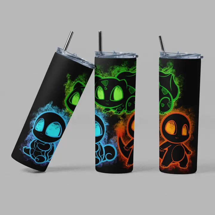 The Geek Boutique: Smokey Poke Trio Anime Inspired Green Glow Tumbler | Dragon's Lair Comics and Fantasy Houston TX