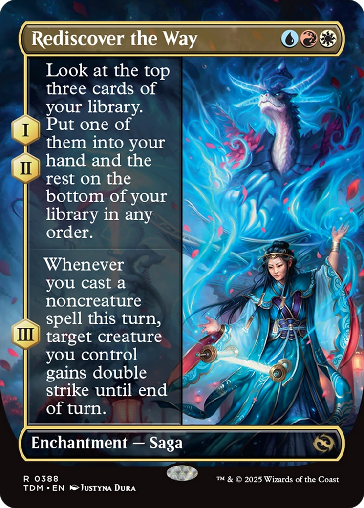 Rediscover the Way (Borderless) [Tarkir: Dragonstorm] | Dragon's Lair Comics and Fantasy Houston TX