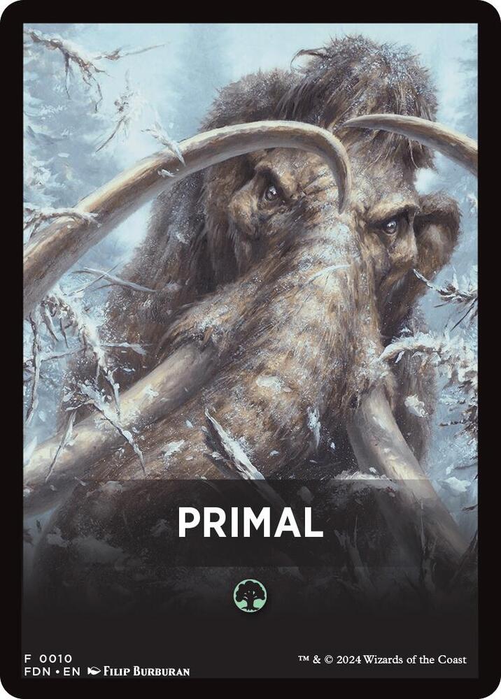 Primal Theme Card [Foundations Tokens] | Dragon's Lair Comics and Fantasy Houston TX