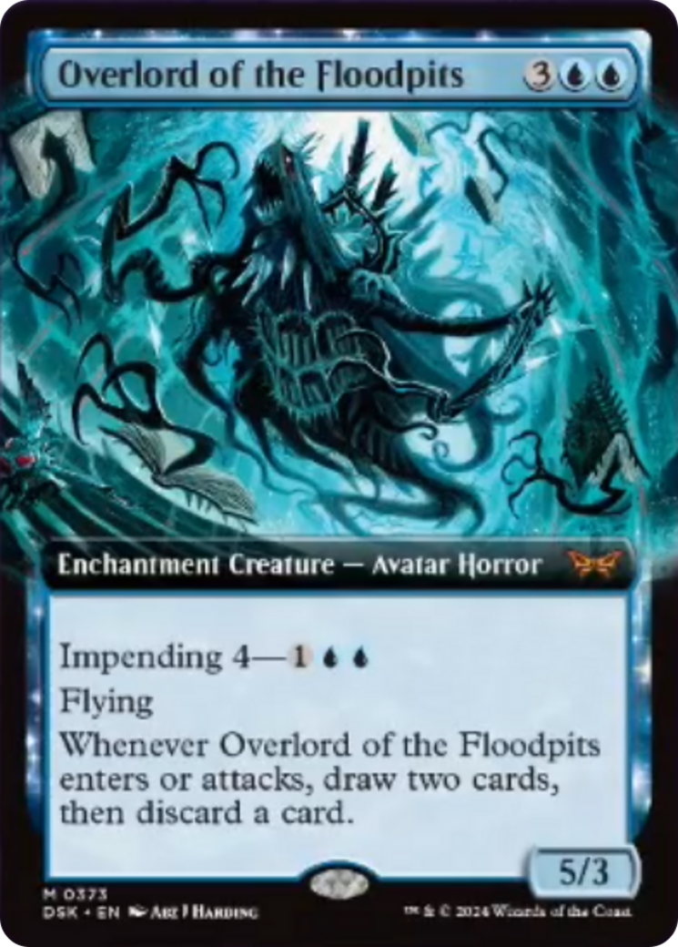Overlord of the Floodpits (Extended Art) [Duskmourn: House of Horror] | Dragon's Lair Comics and Fantasy Houston TX