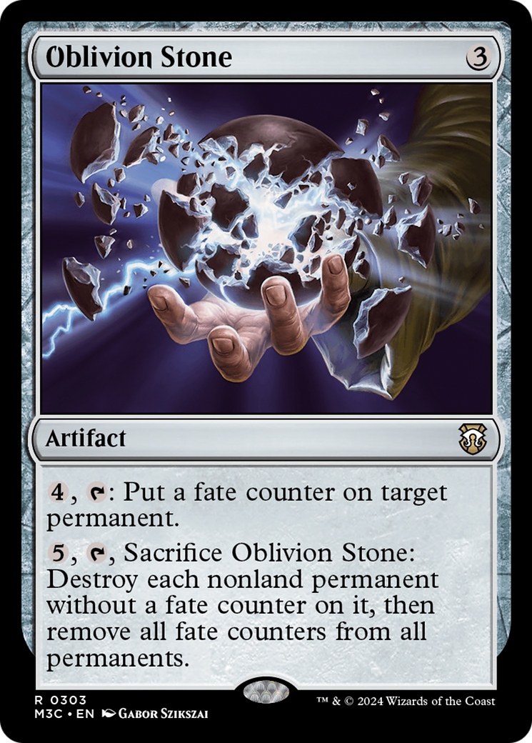 Oblivion Stone (Ripple Foil) [Modern Horizons 3 Commander] | Dragon's Lair Comics and Fantasy Houston TX