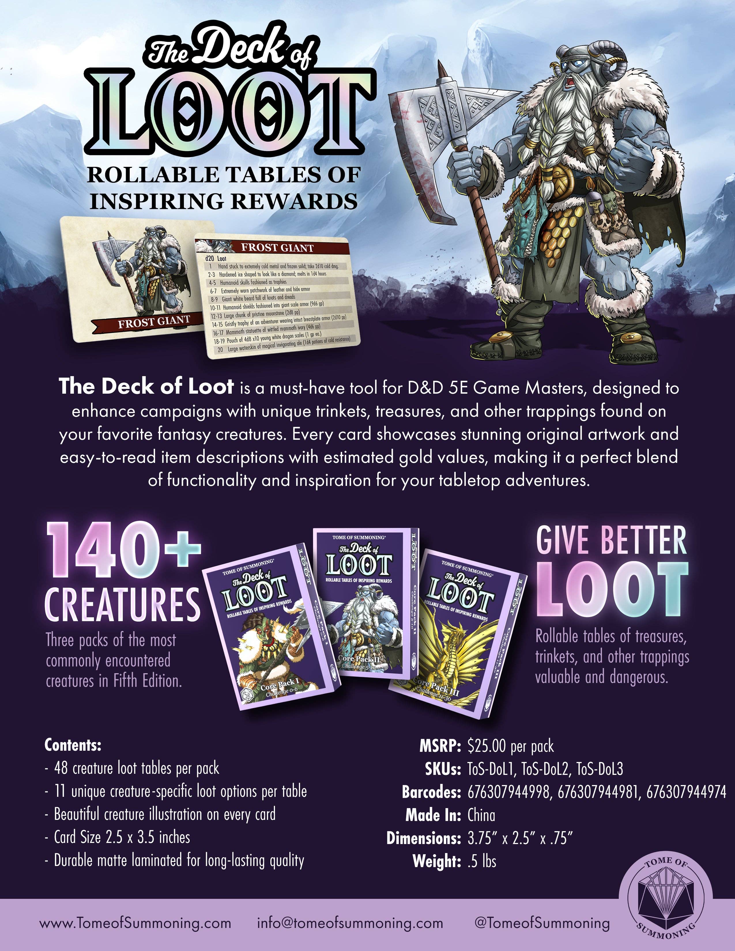 The Deck of Loot: Core Pack 2 - CR 5-10 | Dragon's Lair Comics and Fantasy Houston TX