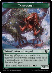 Tarmogoyf (Ripple Foil) // Saproling Double-Sided Token [Modern Horizons 3 Commander Tokens] | Dragon's Lair Comics and Fantasy Houston TX