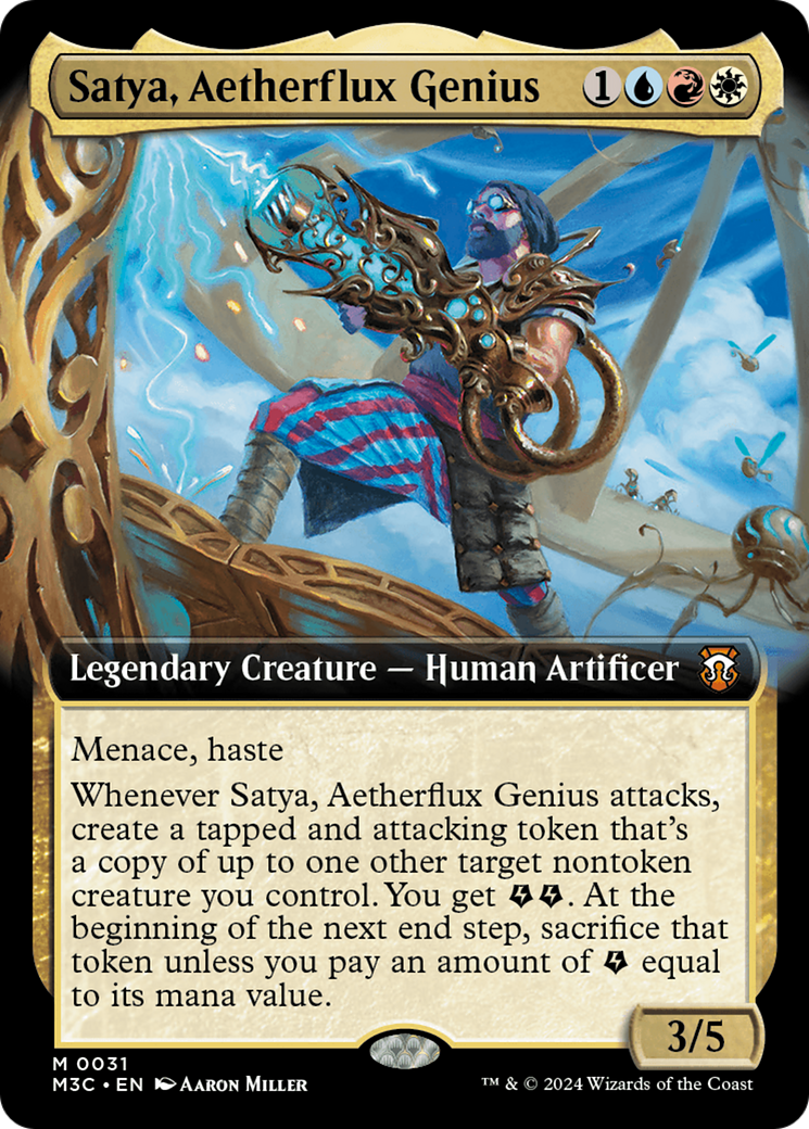 Satya, Aetherflux Genius (Extended Art) [Modern Horizons 3 Commander] | Dragon's Lair Comics and Fantasy Houston TX