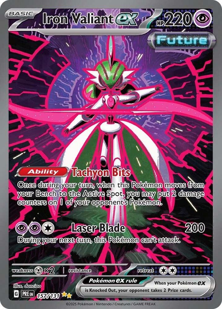 Iron Valiant ex (157/131) [Scarlet & Violet: Prismatic Evolutions] | Dragon's Lair Comics and Fantasy Houston TX