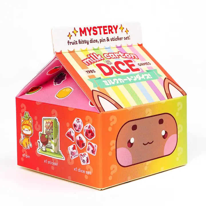 1985 Games: Milk Carton Mystery Dice Different Fruit Kawaii Cats Blind Box | Dragon's Lair Comics and Fantasy Houston TX