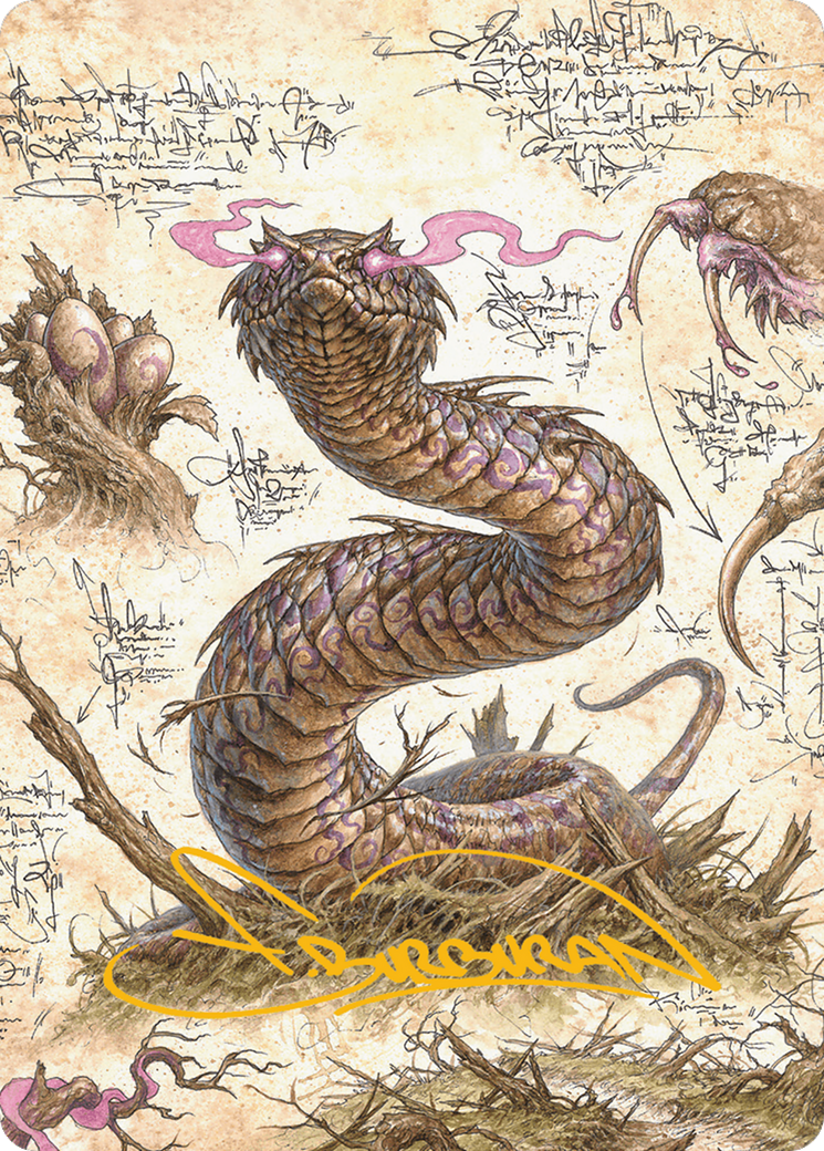Rottenmouth Viper Art Card (Gold-Stamped Signature) [Bloomburrow Art Series] | Dragon's Lair Comics and Fantasy Houston TX