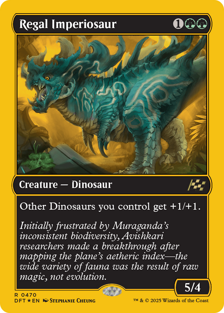 Regal Imperiosaur (First-Place Foil) [Aetherdrift] | Dragon's Lair Comics and Fantasy Houston TX