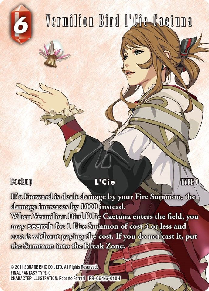 Vermilion Bird l'Cie Caetuna [Opus VI Promo Cards] | Odin's Place