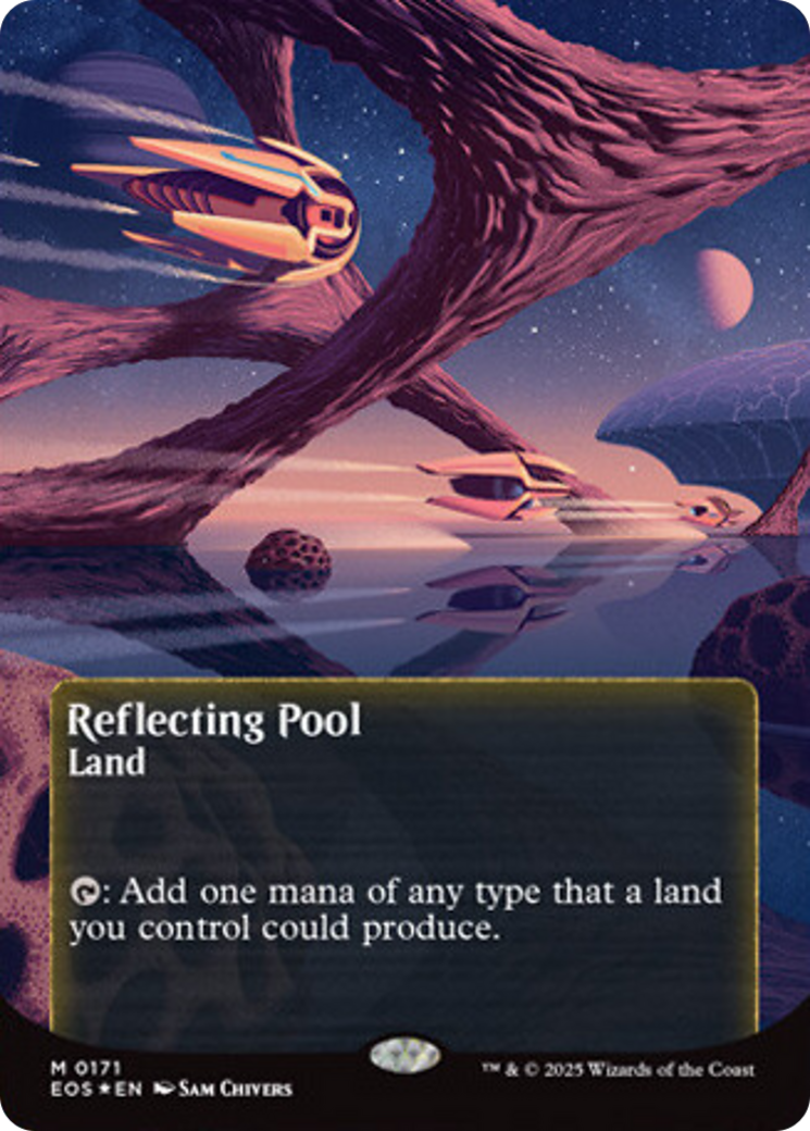 Reflecting Pool (0171) (Borderless) (Galaxy Foil) [Edge of Eternities: Stellar Sights] | Dragon's Lair Comics and Fantasy Houston TX
