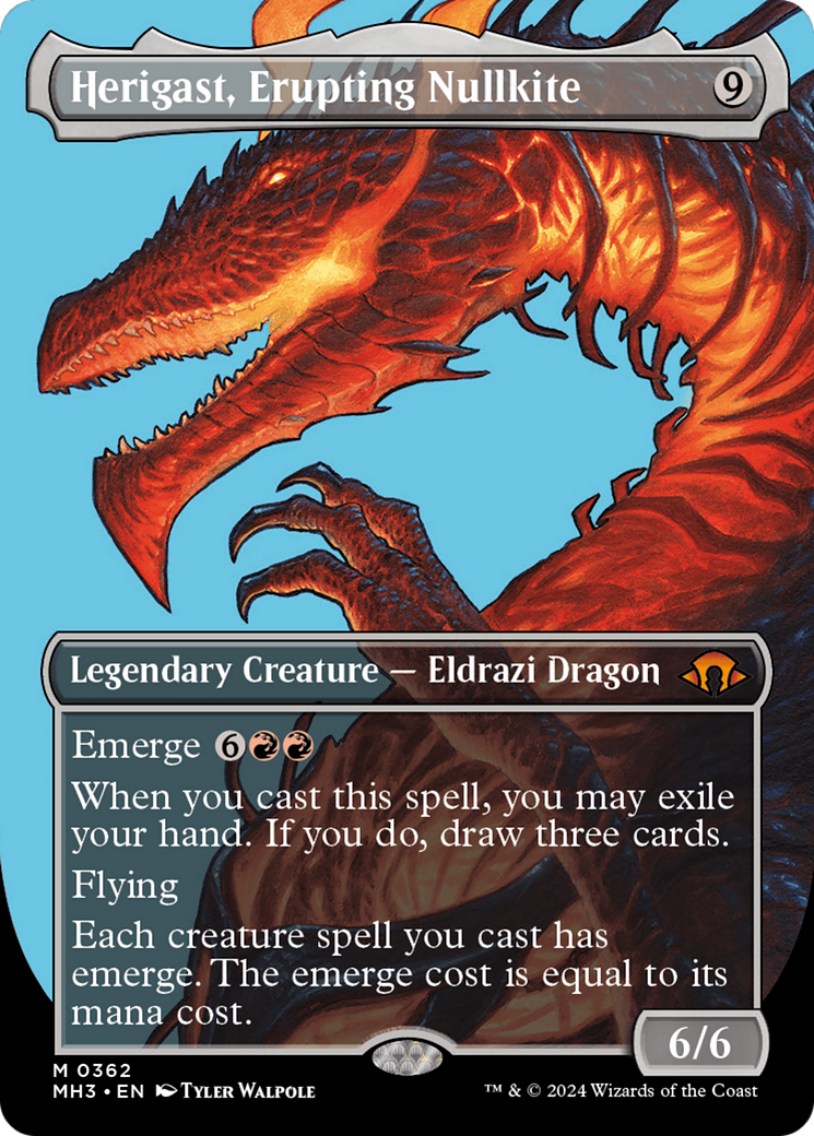 Herigast, Erupting Nullkite (Borderless) [Modern Horizons 3] | Dragon's Lair Comics and Fantasy Houston TX