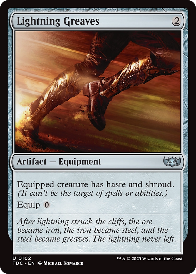 Lightning Greaves [Tarkir: Dragonstorm Commander] | Dragon's Lair Comics and Fantasy Houston TX