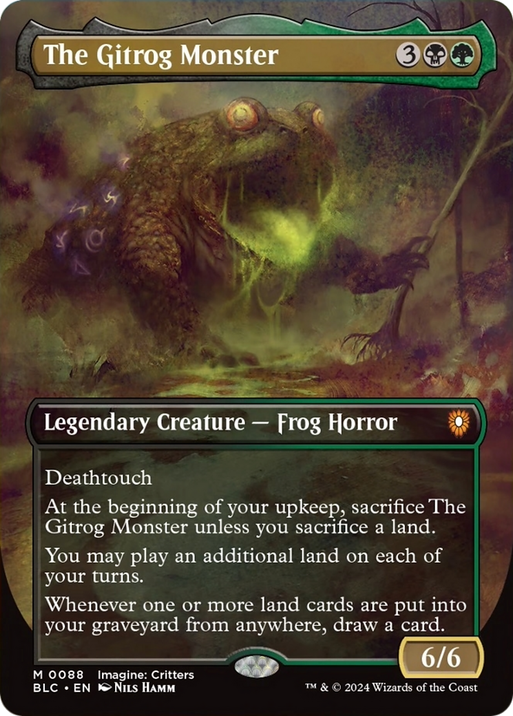 The Gitrog Monster (Borderless) [Bloomburrow Commander] | Dragon's Lair Comics and Fantasy Houston TX