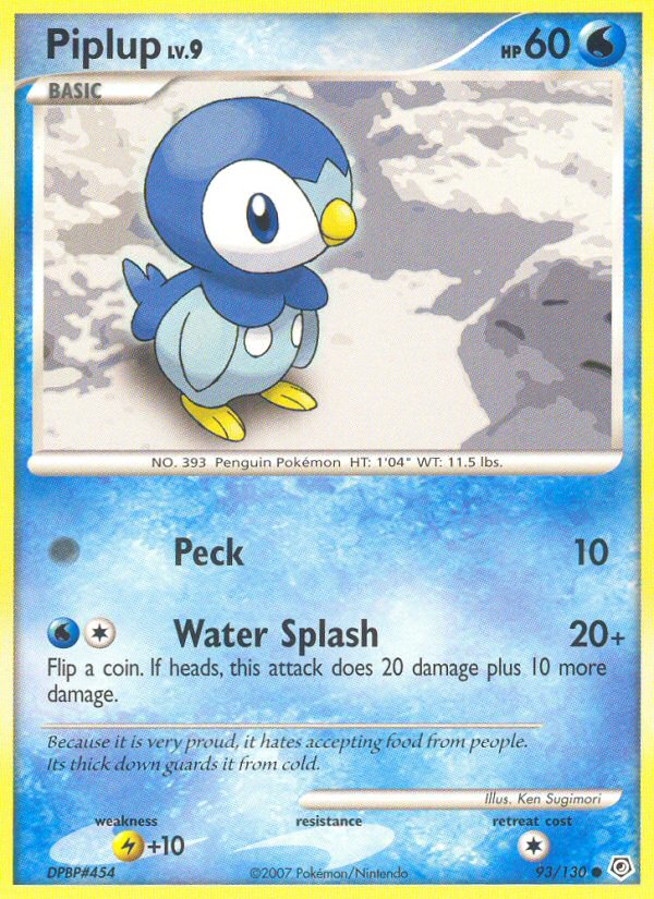 Piplup (93/130) (Cosmos Holo) [Diamond & Pearl: Base Set] | Odin's Place