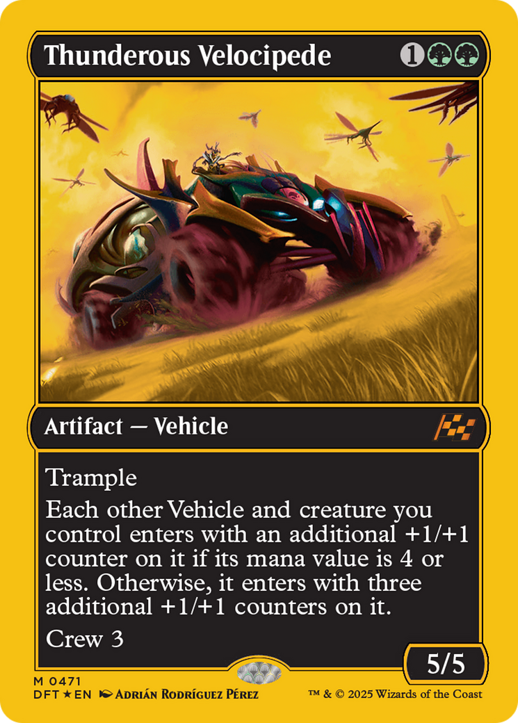 Thunderous Velocipede (First-Place Foil) [Aetherdrift] | Dragon's Lair Comics and Fantasy Houston TX