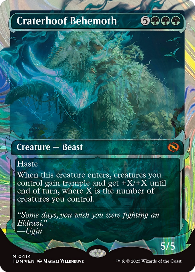 Craterhoof Behemoth (Showcase) (Halo Foil) [Tarkir: Dragonstorm] | Dragon's Lair Comics and Fantasy Houston TX