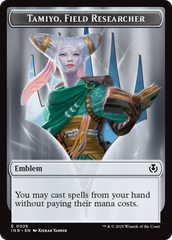 Human Soldier (0020) // Emblem - Tamiyo, Field Researcher Double-Sided Token [Innistrad Remastered Tokens] | Dragon's Lair Comics and Fantasy Houston TX