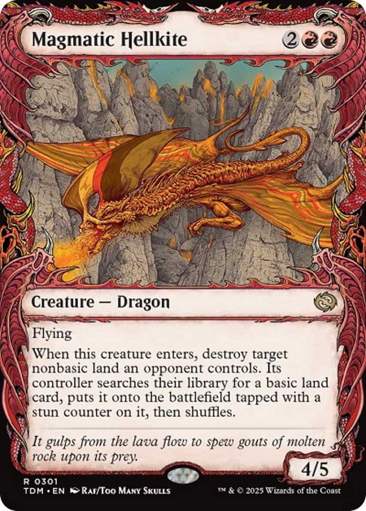 Magmatic Hellkite (Showcase) [Tarkir: Dragonstorm] | Dragon's Lair Comics and Fantasy Houston TX
