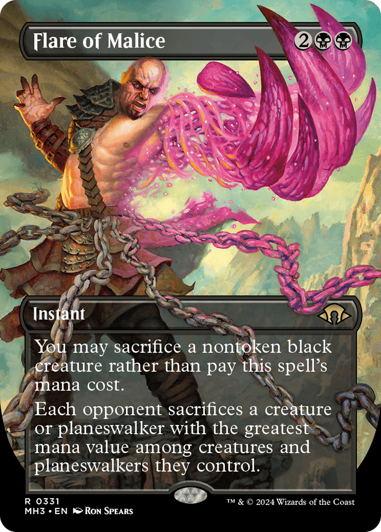 Flare of Malice (Borderless) [Modern Horizons 3] | Dragon's Lair Comics and Fantasy Houston TX