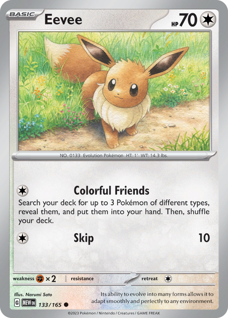Eevee (133/165) [Scarlet & Violet 151] | Dragon's Lair Comics and Fantasy Houston TX