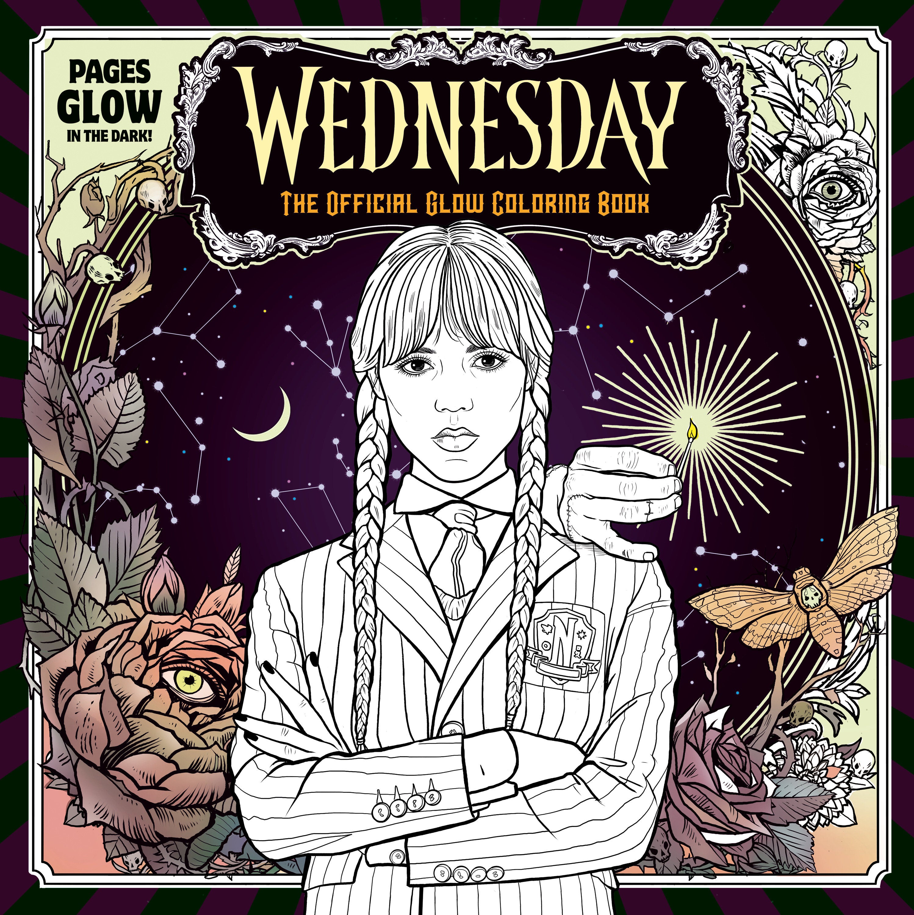 Wednesday Official Glow Coloring Book | Odin's Place